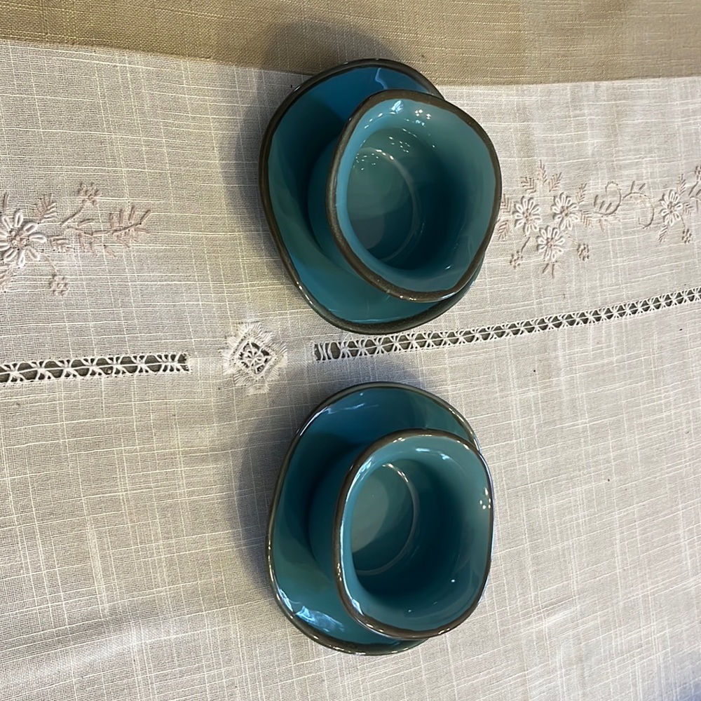 SOUTHERN LIVING AT HOME TUSCAN TIDBIT BOWLS AND SAUCERS BOWL TIDBITS